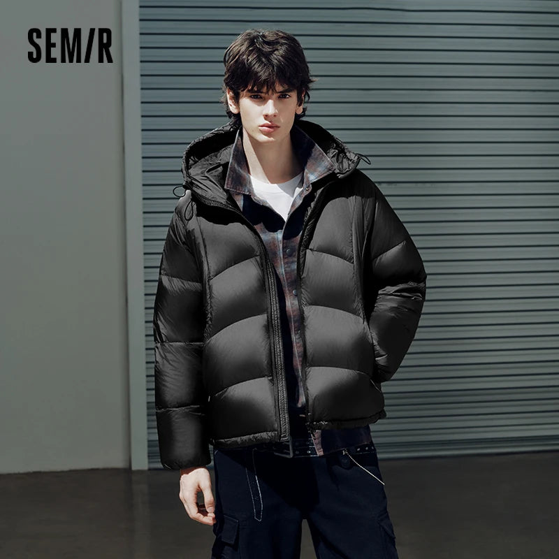 អាវក្រៅបុរស Semir រចនាបថទំនើប រចនាបថខាងក្រៅ មានក្រណាត់ការពារទឹកជ្រាប ឆ្នាំ២០២៦ ថ្មីសម្រាប់ពាក់ប្រចាំថ្ងៃ រដូវរងា រចនាបថធម្មតាសម្រាប់ទីក្រុង