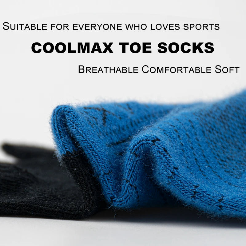 WRELS Five Finger Socks Ankle Socks Sports Breathable Sweat-absorben Comfortable Shaping Anti Friction No Show Socks With Toes