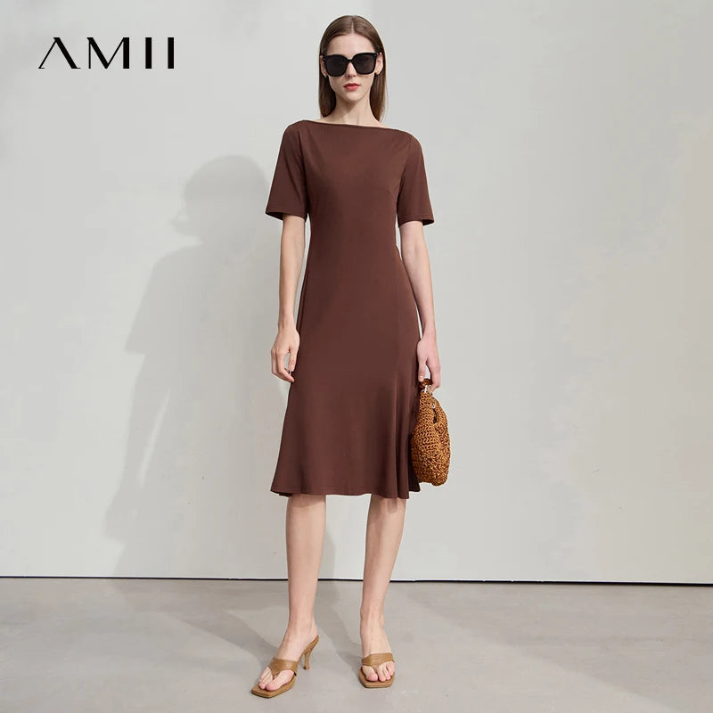 រ៉ូប AMII សម្រាប់នារីការិយាល័យរដូវក្តៅឆ្នាំ ២០២៦ ដៃខ្លីក សំពត់កន្ទុយត្រី រ៉ូបសម្រាប់នារីទាន់សម័យ 12542282