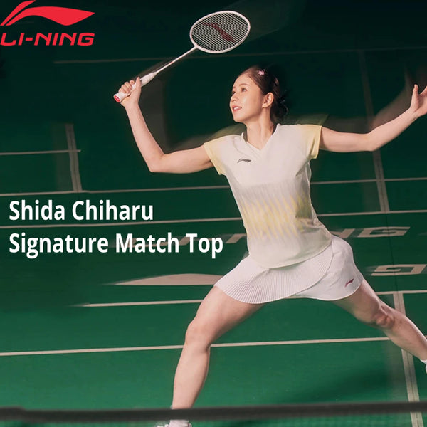 អាវយឺតវាយសី Li-Ning សម្រាប់នារី LN DRY 100% Polyester ដែលអាចដកដង្ហើមបាន សម្រាប់ហ្វឹកហាត់ អាវ LiNing សម្រាប់ប្រកួតអាជីព AAYW210