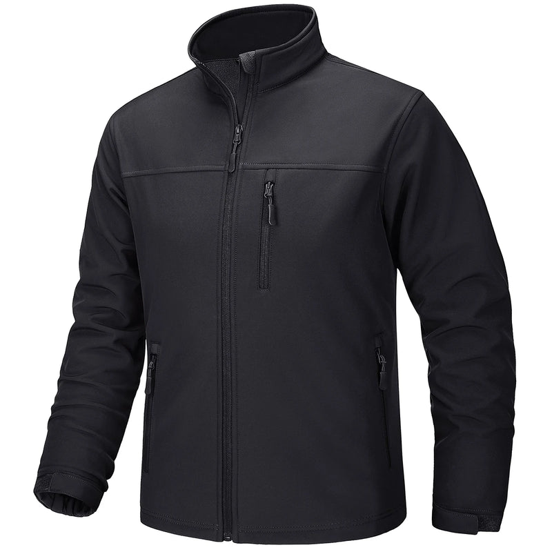 TACVASEN Men's Waterproof Outdoor Hiking Jacket Full Zip Windproof Fleece Lining Warm Fall Winter Work Casual Jackets