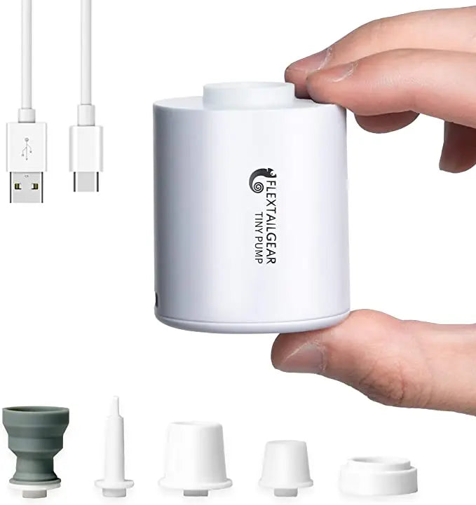 FLEXTAIL TINY PUMP - Electric Air Pump Portable Mini Camping Pump Rechargeable for Air Bed Mattress Pool Floats Vacuum Bags