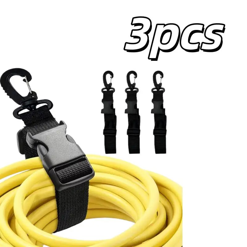 3pcs Adjustable Water Pipe Straps – Multi-Function Rope for Garden Hose, Cable Sorting & Hanging | ខ្សែចងទុយោយ៉កែសម្រួលបាន ៣ដុំ – ខ្សែពហុមុខងារសម្រាប់ទុយោសួនច្បារ ការរៀបចំខ្សែភ្លើង និងការព្យួរ