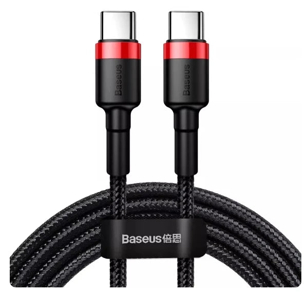 ខ្សែសាកទិន្នន័យ BASEUS PD100W សម្រាប់ iPhone 15 ក្បាលពីរ ប្រភេទ C ដល់ C 65W សាកលឿនសម្រាប់ Huawei Xiaomi Apple