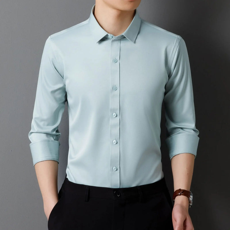 Deep Purple Men's Dress Shirt, Perfect for Weddings, Parties, Business Events, and Performances. White,Black,Blue,Red,Gray,Pink.