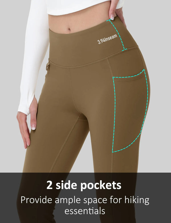 TACVASEN Women's Flare Winter Warm Fleece Pants Waterproof Insulated Tire High Pants Warm Bootcut Stretch Pants With 3 Pockets