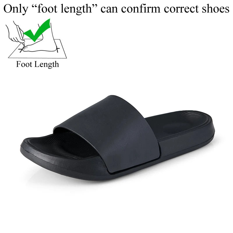 Summer Mens Anti Slip Soft EVA Slippers Men Slides Slippers Black Cheap Lightweight Comfortable Slipper Big Size 46 47 48