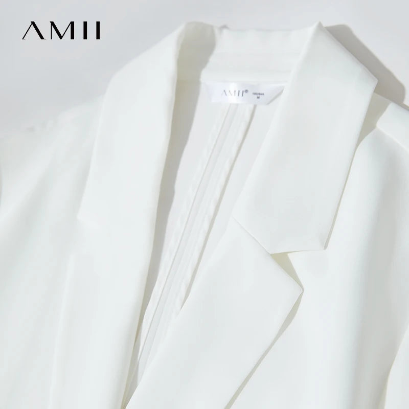 អាវធំនារី Amii Minimalist សម្រាប់រដូវស្លឹកឈើជ្រុះឆ្នាំ ២០២៥ ថ្មី រលុង ដៃអាវប្រាំពីរភាគបួន ប៊ូតុងកអាវធំសម្រាប់ធ្វើដំណើរ 12512019