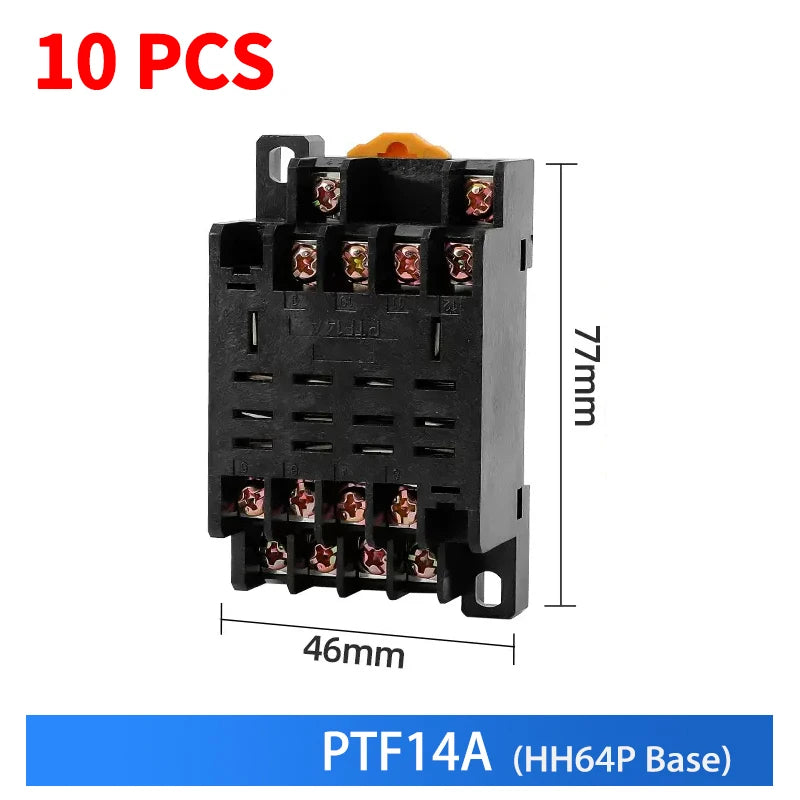 10 PCS For Wholesale Miniature Control Relays Small Intermediate Relay AC 12V DC C24 AC220 HH52P HH53P HH54P HH62P HH63P HH64P