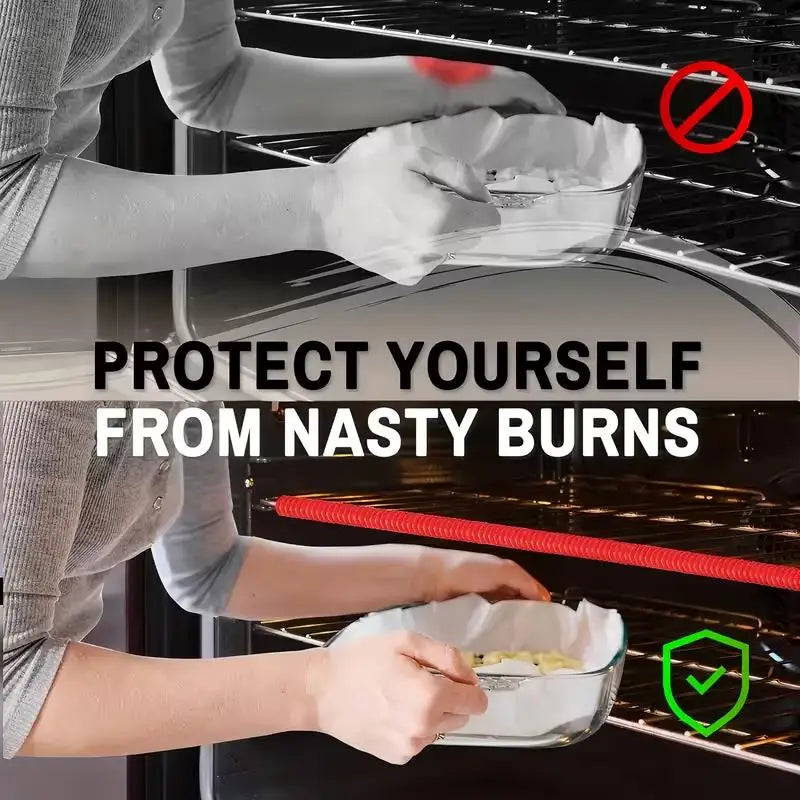 2pcs Pack Silicone Oven Rack Guards – Heat Resistant, Burn Prevention, 35.56 cm, for & RV Safety