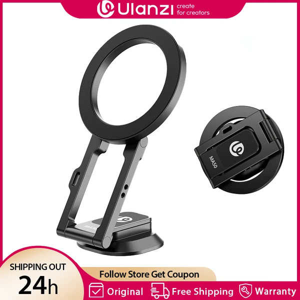 ជើងទ្រទូរស័ព្ទម៉ាញេទិក Ulanzi MA50 Uka ដែលអាចបត់បានសម្រាប់ Iphone 16 15 14 13 ជើងទ្រ Tripod ម៉ោនទូរស័ព្ទ Magsafe ម៉ោន 270° វីស 1/4 អាចលៃតម្រូវបាន