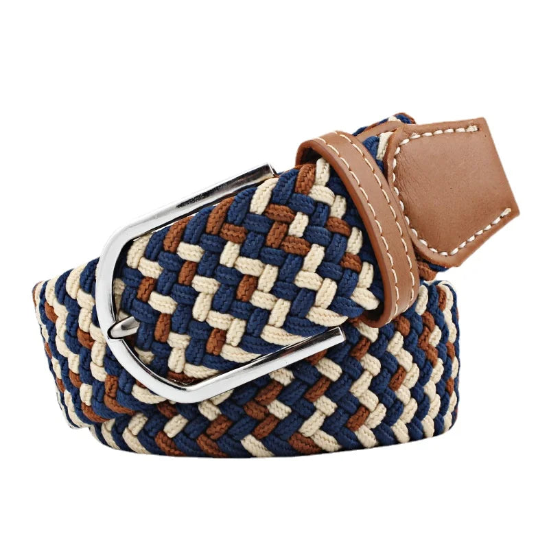 105cm Stretch Woven Belt, Unisex Canvas Belts Fashion Casual Student Belt Women Cinturon Male Waistband.