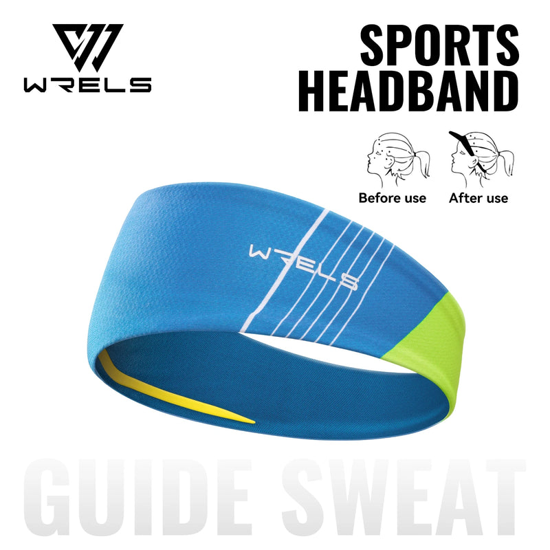 WRELS Sweatband Sweat Wicking Sports Headband Breathable Mesh Quick Dry Hair Band Elastic Ultralight Men Women Running Headband
