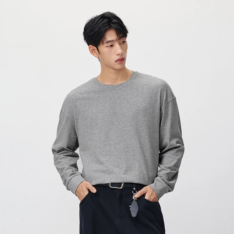 Semir Men Knit Tshirt Versatile Solid Color Crew Neck 2026 New Winter Daily Wear Urban Casual Style Cold Weather Layering