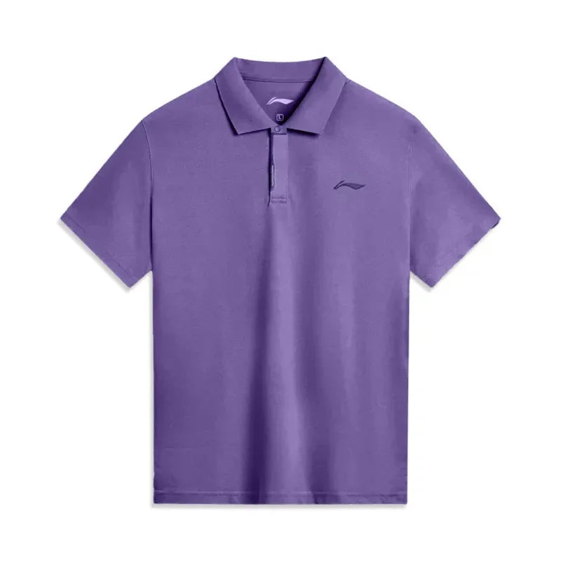 អាវប៉ូឡូហ្វឹកហាត់បុរស Li-Ning កម្រិតស្ងួត 74% ប៉ូលីអាមីត 26% អេឡាស្ទីន រលុង ខ្យល់ចេញចូលបានល្អ អាវយឺត LiNing ស្រួលពាក់ APLV537