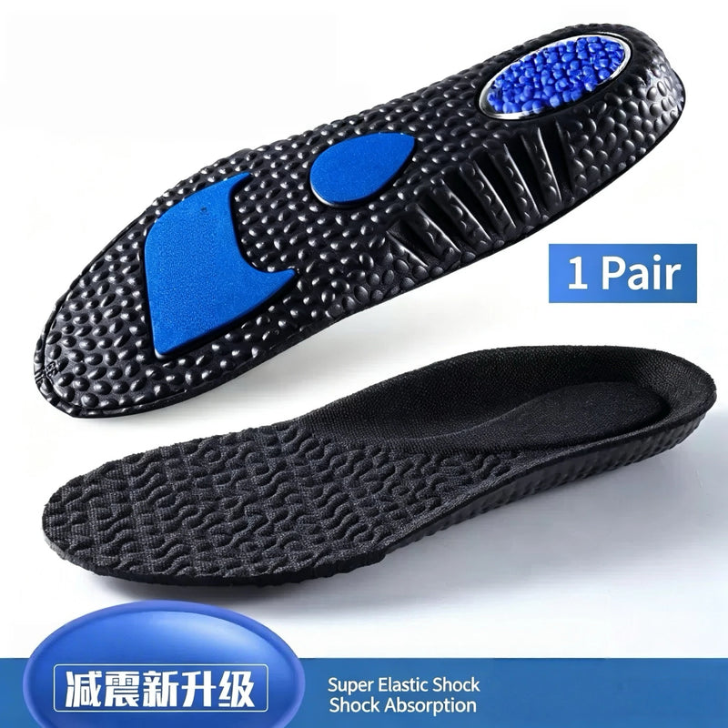 Men's Flower Shock Absorption Insole with Air Cushion for Comfortable Running, Sweat Absorption, and Soft Elasticity