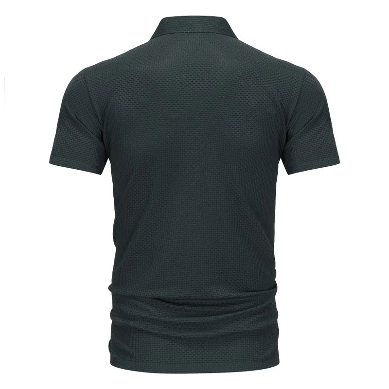 Upto EUR Sizes Tall Man Brand Top-Quality Men's Golf Shirt Lop-up Hollow Short-sleeved Polo Shirt SummerIce Silk Breathable Tee