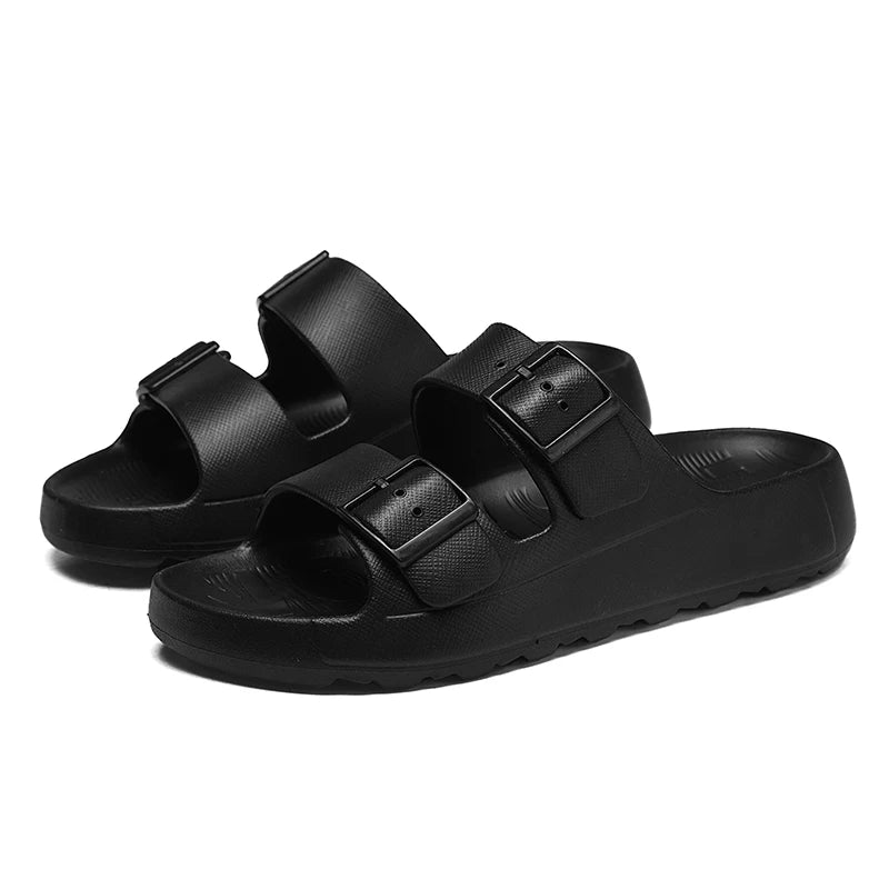 Summer Adjustable Slides Slippers For Men Thick Sole Bottom Platform Slippers EVA Soft Slippers Lightweight