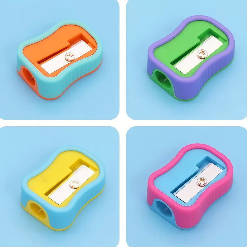 2/4pcs Color pen roller, single hole pencil sharpener, new creative design, comfortable grip, student tool, school supplies.