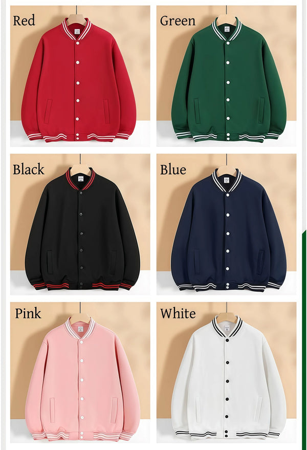 2026 Early Autumn Trend Fashion Daily Thin Button Baseball Suit Multi-Color Causal Couples Jacket Customized Group Clothes