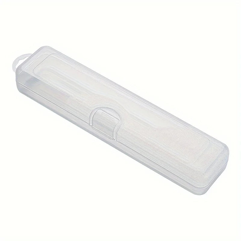 2pcs Transparent Flip Cover Portable Storage Box,Portable makeup box,Makeup Brush Holder,Eyebrow Pencil Toothbrush Organizer