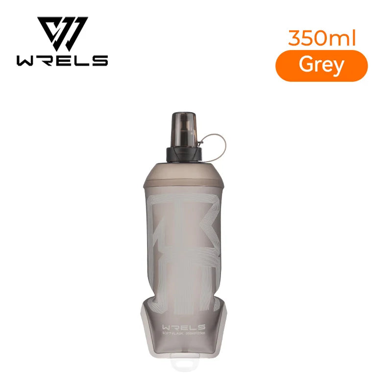 WRELS TPU Soft Water Bottle BPA‑Free Collapsible Flask Leakproof Soft Flask Hiking Climbing Marathon Sports Hydration Pack