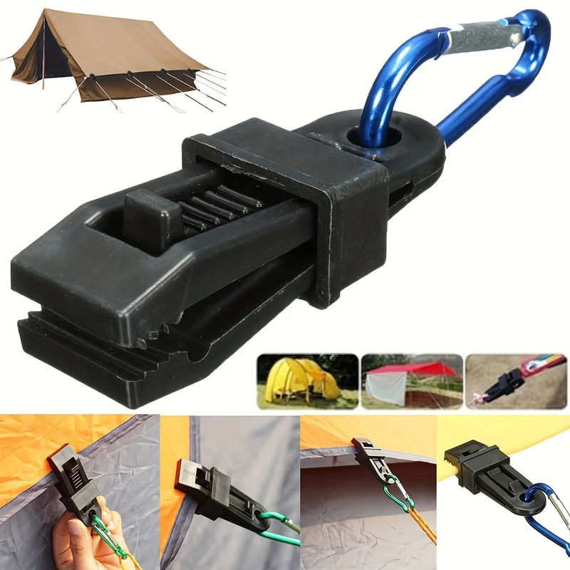5/10pcs Windproof Outdoor Tent Clips - Heavy-Duty Plastic Safety Clips with Secure Grip, 5x faster Fastening for Camping Tarp