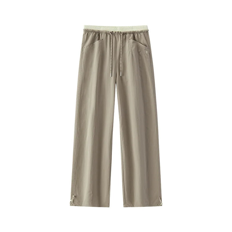 Semir Women Pants Color 2026 Block Drawstring UV Protection Quick Dry Wide Leg Urban Casual Everyday Style Soft Comfortable