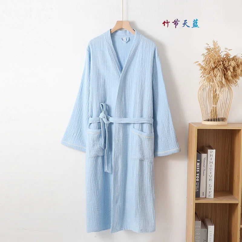 Wedding Dresses New 100% Cotton Sleepwear For Sleeping Robe Lounge Women's Pajamas Spring Autumn Home Wear Bathrobe Female