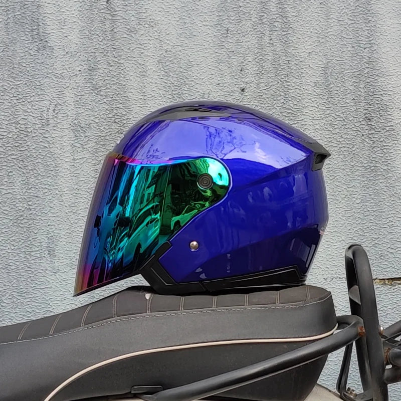 Genuine JIEKAI Helmet Motorcycle Motorbike Dual Lens Summer Winter Open Face Helmet Moto capacete para motocicleta casco512