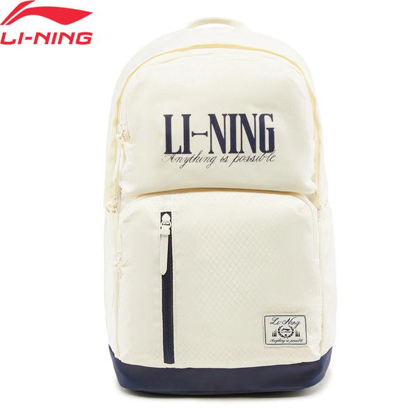 កាបូបស្ពាយ Li-Ning Unisex រចនាបថកីឡា LN ការពារទឹក 100% Polyester 320*200*480mm 30.7L កាបូបស្ពាយ LiNing ទាន់សម័យ ABSW129