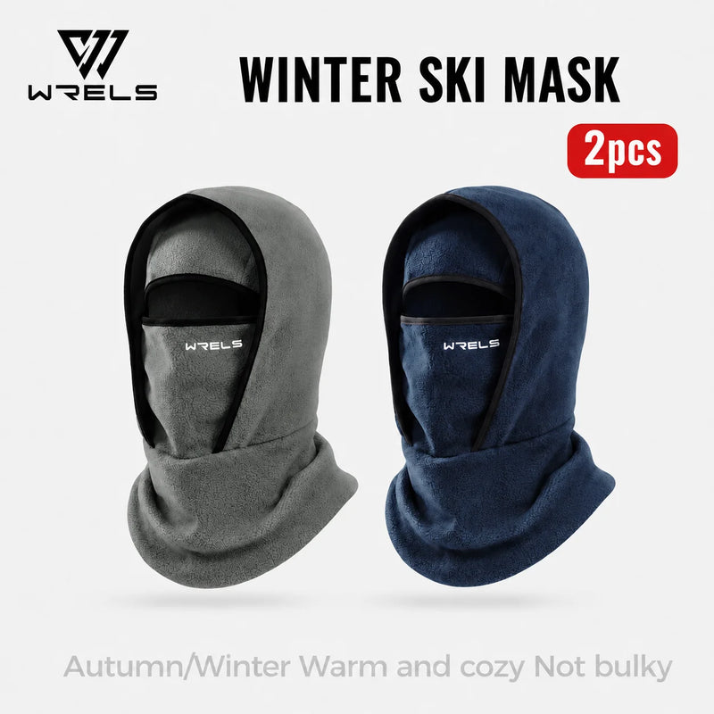 WRELS Balaclava Ski Mask Thermal Anti Cold Cycling Full Face Mask Thick Warm Motorcycle Helmet Liner Men Women Outdoor Sport Cap