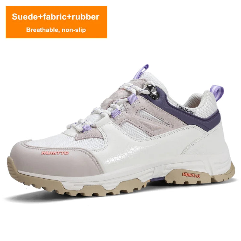 HUMTTO Hiking Shoes for Women Non-slip Outdoor Womens Shoes Luxury Designer Breathable Sports Trekking Climbing Sneakers Woman