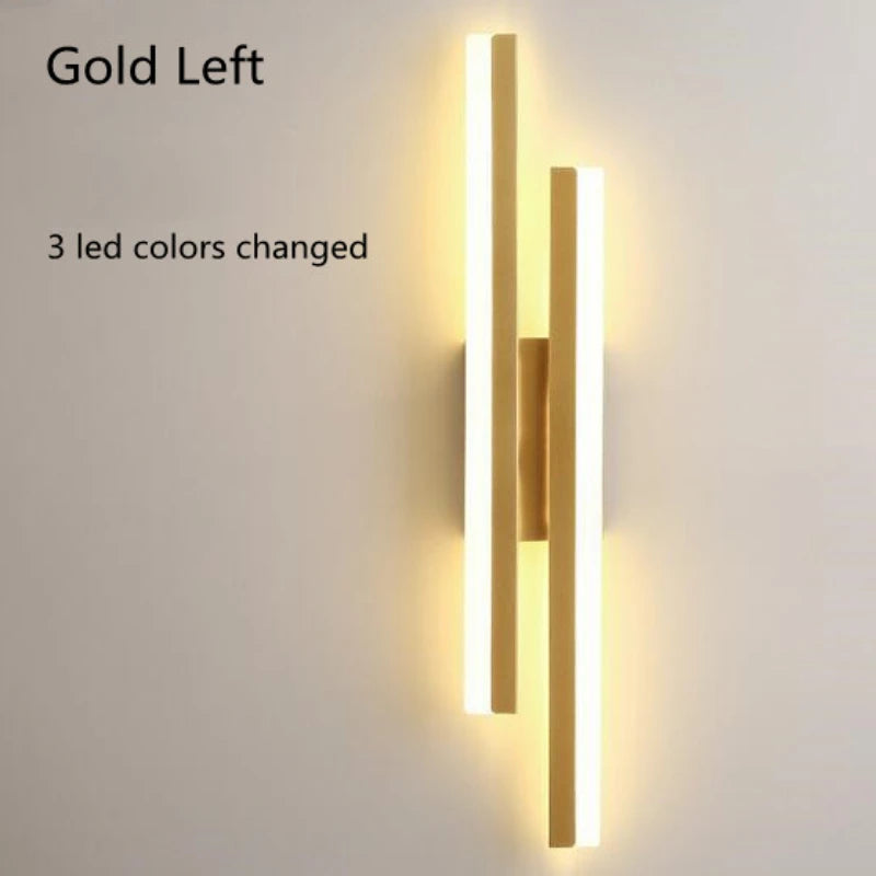 Modern LED Wall Lamp Wall Sconces Copper Line Pipe Acrylic Lampshade Indoor Lighting for Living Room Corridor Light Fixture