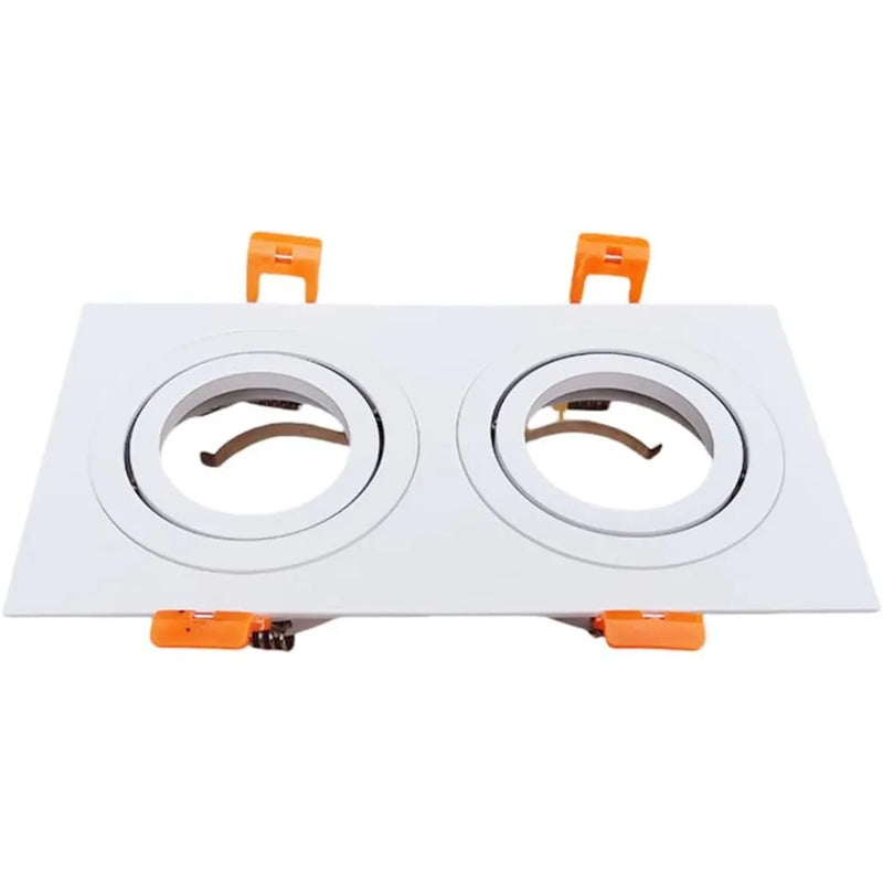 ស៊ុមភ្លើងពិដាន JOYINLED ក្បាលពីរជ្រុង 1/10 ដុំ សម្រាប់ដាក់ក្នុងរន្ធ LED ពណ៌ខ្មៅ ស GU10 MR16 សម្រាប់តុបតែងផ្ទះភ្លើង