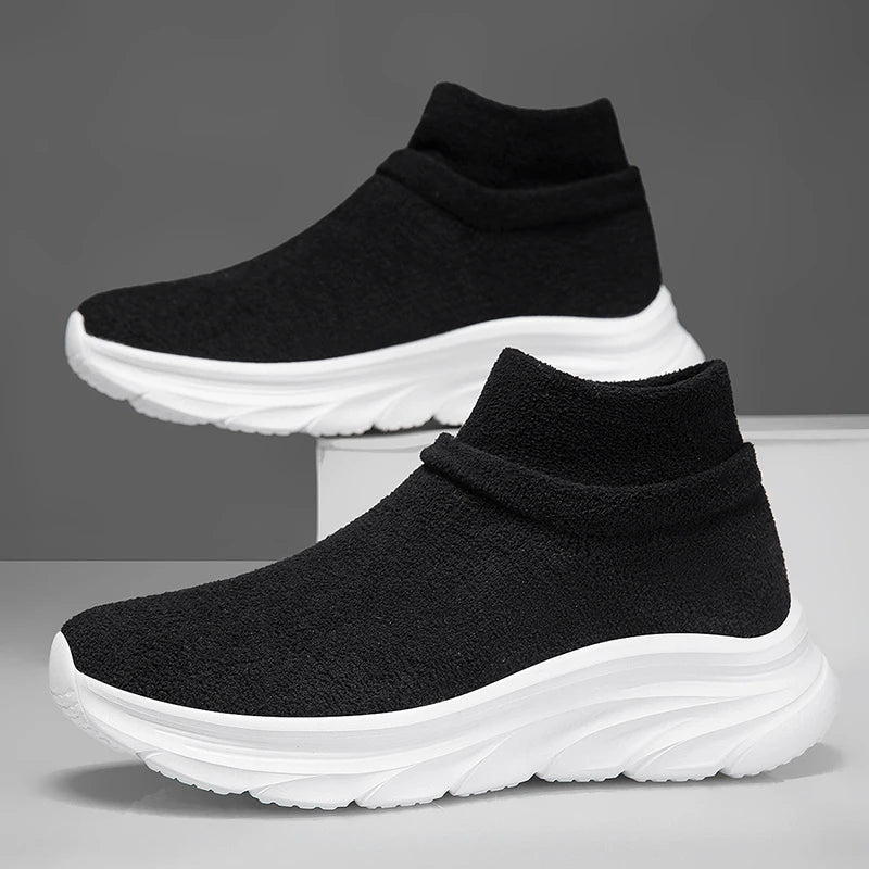 Mens Walking Shoes Big Size Winter Plush Warm Comfortable Snow Walking Cotton Shoes Lightweight Fashion Casual Sneakers for Men