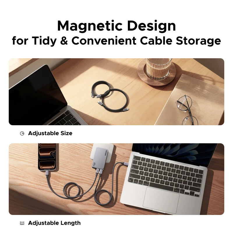 UGREEN 240W PD3.1 USB C Cable Magnetic Collect Braided E-Marker Fast Charging Cord for iPhone 17 16 MacBook iPad Samsung Laptop