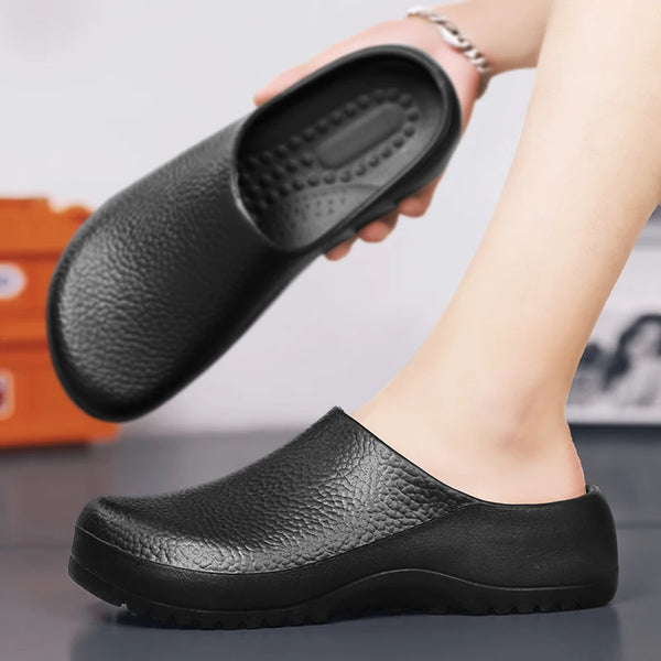 Couple's Chef Shoes Waterproof Anti slip Oil proof Soft Sole Summer Men Women Nurse Shoes Outdoor beache walking Casual Sandlas