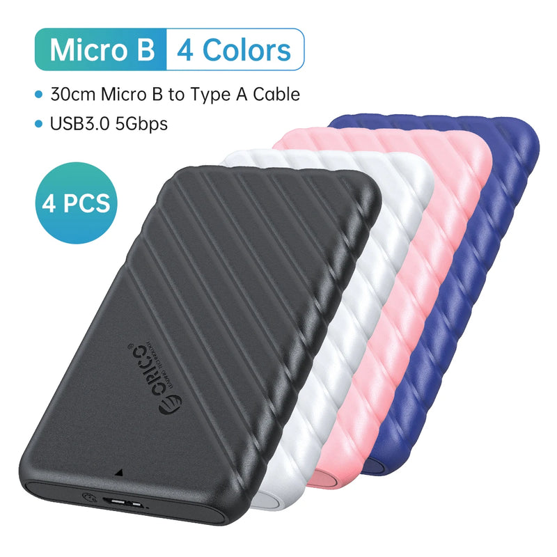 ORICO MicroB USB3.0 2.5" External Storage HDD Case SATA 5Gbps HDD SSD Hard Drive Enclosure Support UASP for PC Laptop
