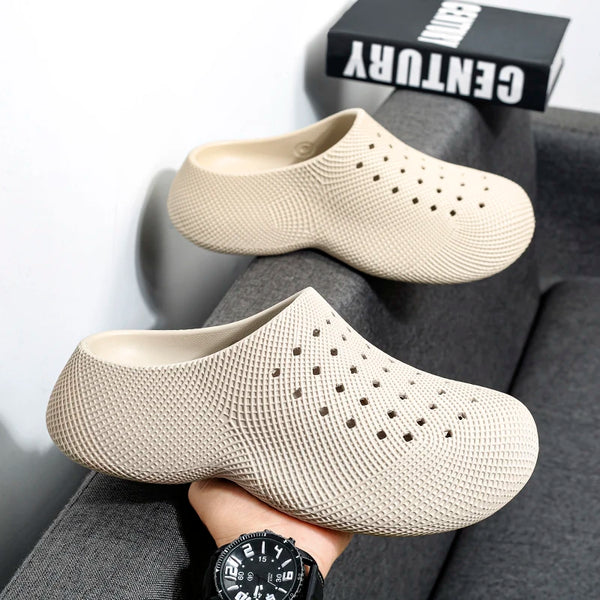 Platform Hole Shoes Soft EVA Slippers One Band Mule Clogs Non-slip Beach Water Shoes Casual Walking Slippers for Lovers