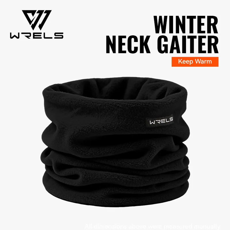 WRELS Winter Neck Gaiter Warmer Fleece Thick Windproof Face Cover Fleece Face Mask Scarf Running Skiing for Cold Weather Sports