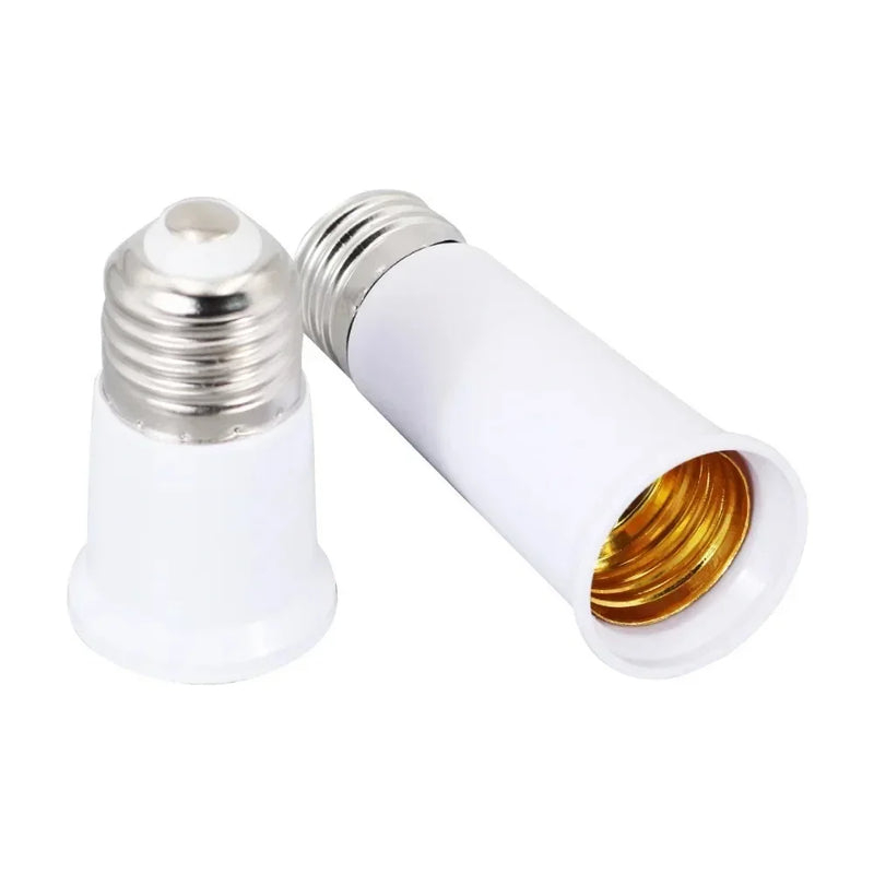 រន្ធដោតចង្កៀង E27-E27 ទំហំ 65mm-95mm ចំនួន 1/2/5 ដុំ សម្រាប់ដាក់ចង្កៀង E27 ទៅ E27 ដើម្បីបំលែងចង្កៀង និងអាដាប់ទ័រសម្រាប់ដាក់ចង្កៀង