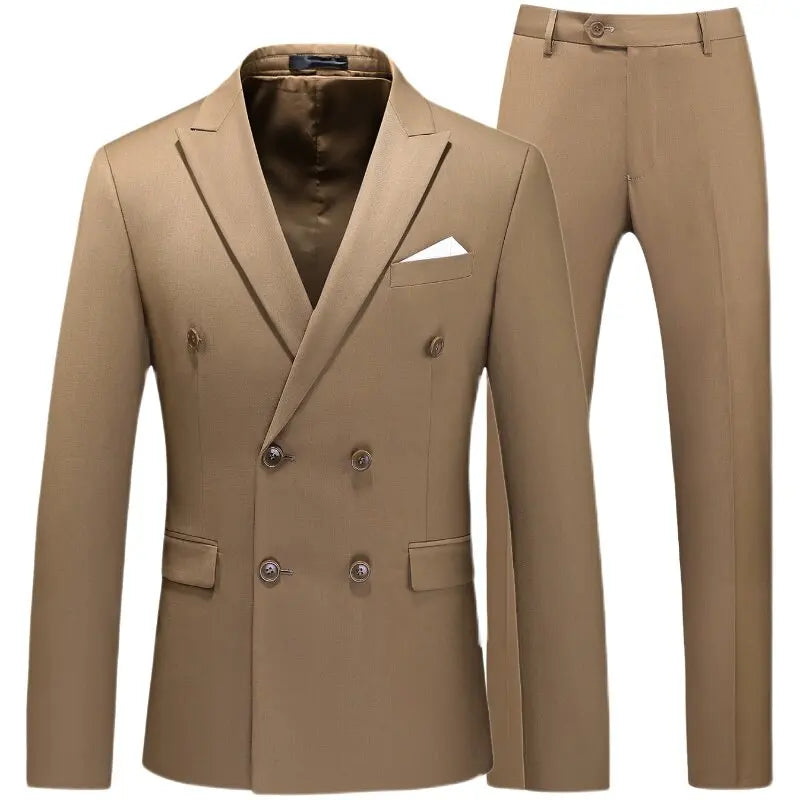 Purple Men's Two-piece Suit,Slim Fit in Asian Sizes,Perfect for Weddings,Parties,and The Office.Red,Blue,Gray,Black,Yellow,Green