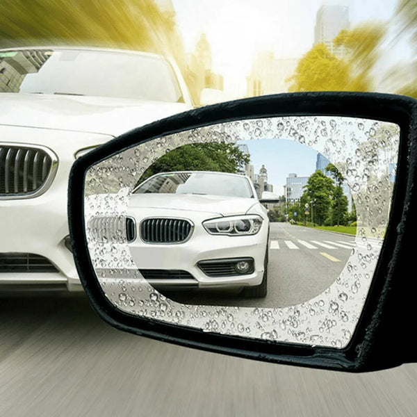 2pcs Car Rearview Mirror Rainproof Film,Full Screen Anti Fog,Waterproof Membrane,for Smooth Driving In Rainy And Foggy Weather