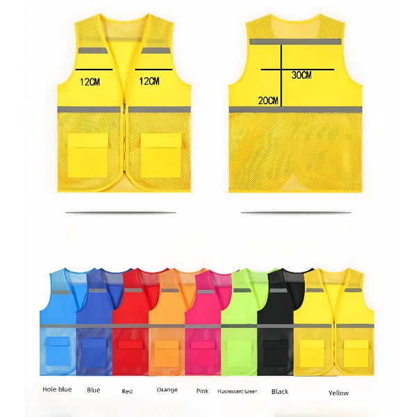 2025 Summer Breathable Mesh Fishing Vest Volunteer Workwear Custom Logo Printed Advertising Clothing Work Vest