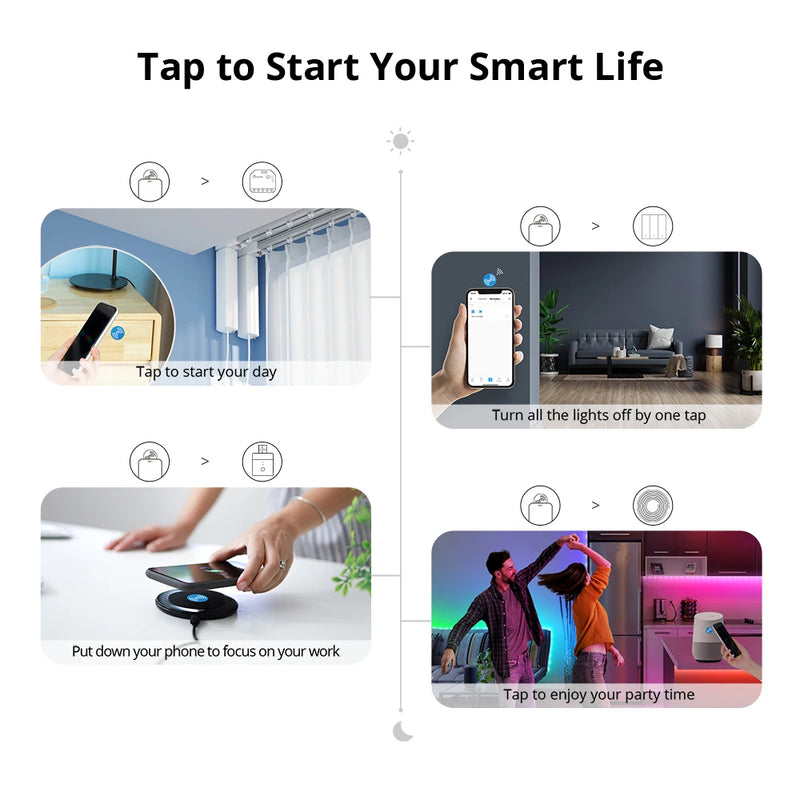 SONOFF NFC TAG 540 Bytes 215 Chip Metal Resistant Wide Compatible with NFC-enabled Phone Control Smart Devices Scenes