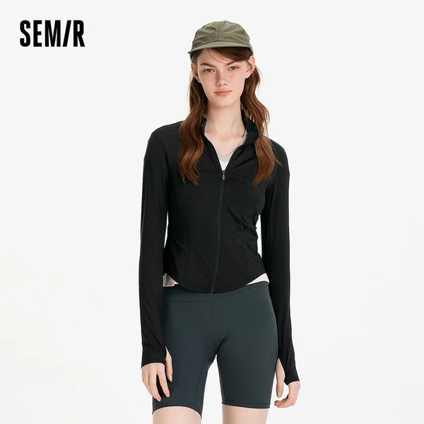 អាវក្រៅ Semir សម្រាប់នារី ការពារកាំរស្មីយូវី ឆ្នាំ២០២៦ អាវខ្លី មានអារម្មណ៍ត្រជាក់ រាងស្លីម ស្លៀកក្រៅផ្ទះ ស្ទីលធម្មតា ទន់ មានផាសុកភាព ពាក់ប្រចាំថ្ងៃ