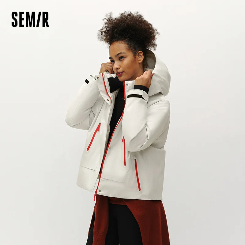 Semir Women Down Jacket Thermal Warmth 90 Percent Down Fill Outdoor Shell Style 2026 Winter Cold Weather Everyday Style