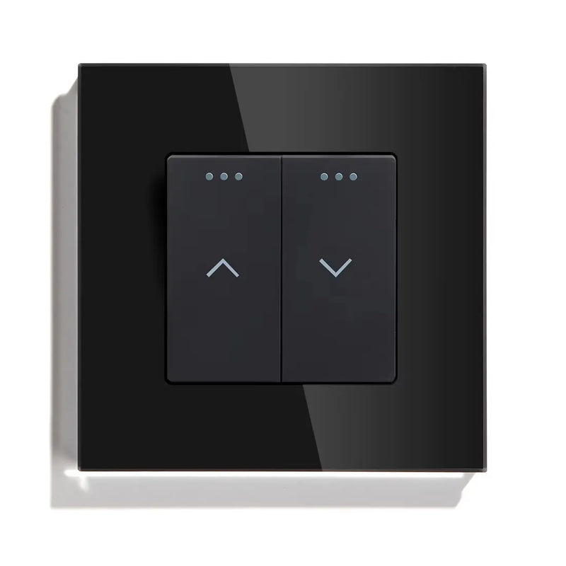 BSEED Mechanical Button Switch Electric Curtain Switch GLass Panel for Blind Curtain White/Black/Gray/Gold Reset Switch