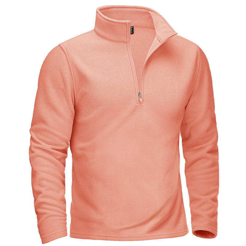 TACVASEN Turtleneck Fleece Sweatshirts Thermal Quarter-Zip Lightweight Pullovers Casual Warm Breathable Hiking Golf Sweaters